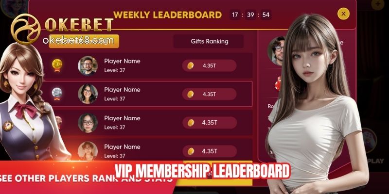 VIP membership leaderboard