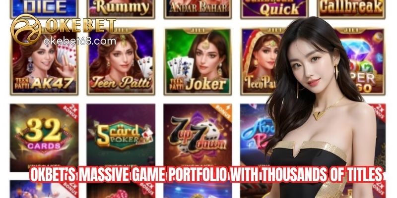 OKBET’s massive game portfolio with thousands of titles